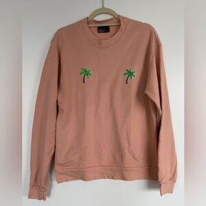 PRIVATE PARTY Palm Tree Embroidered Sweatshirt - Sz. S